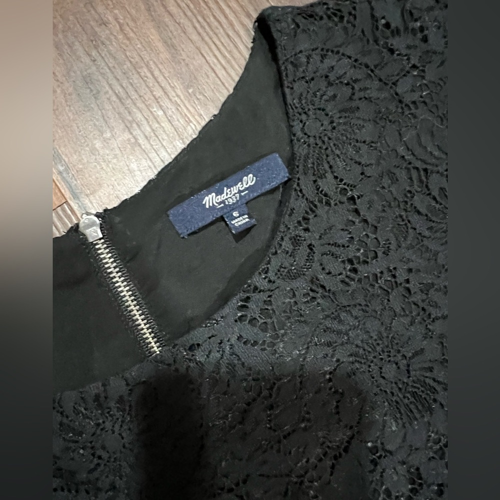 Madewell Black Lace Mini Dress - Picture 4 of 4